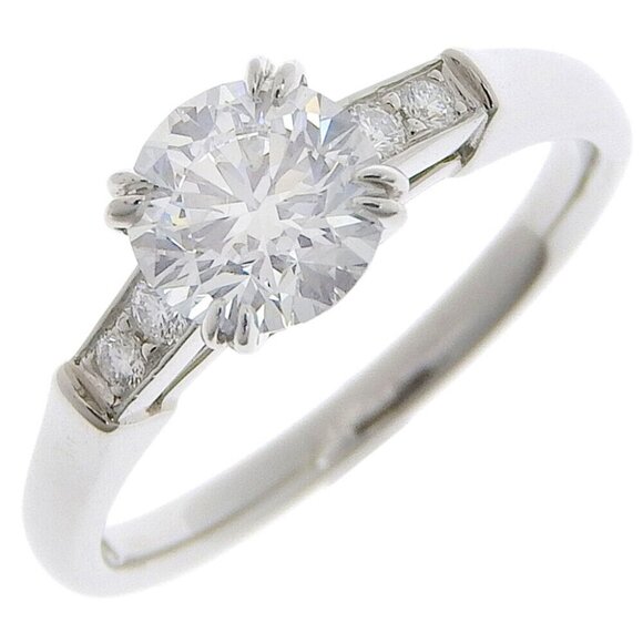 Harry Winston Jewelry - HARRY WINSTON Round cut D-FL-VG Ring Tristo Pt950Platinum/diamond #5.25(US...